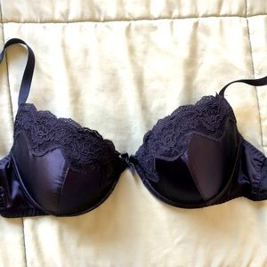 Black lace trimmed bra